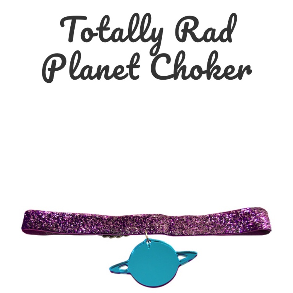 Totally Rad Planet Choker NWT